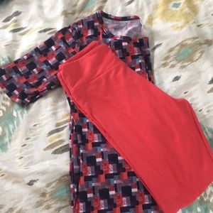 Lularoe Julia dress and leggings